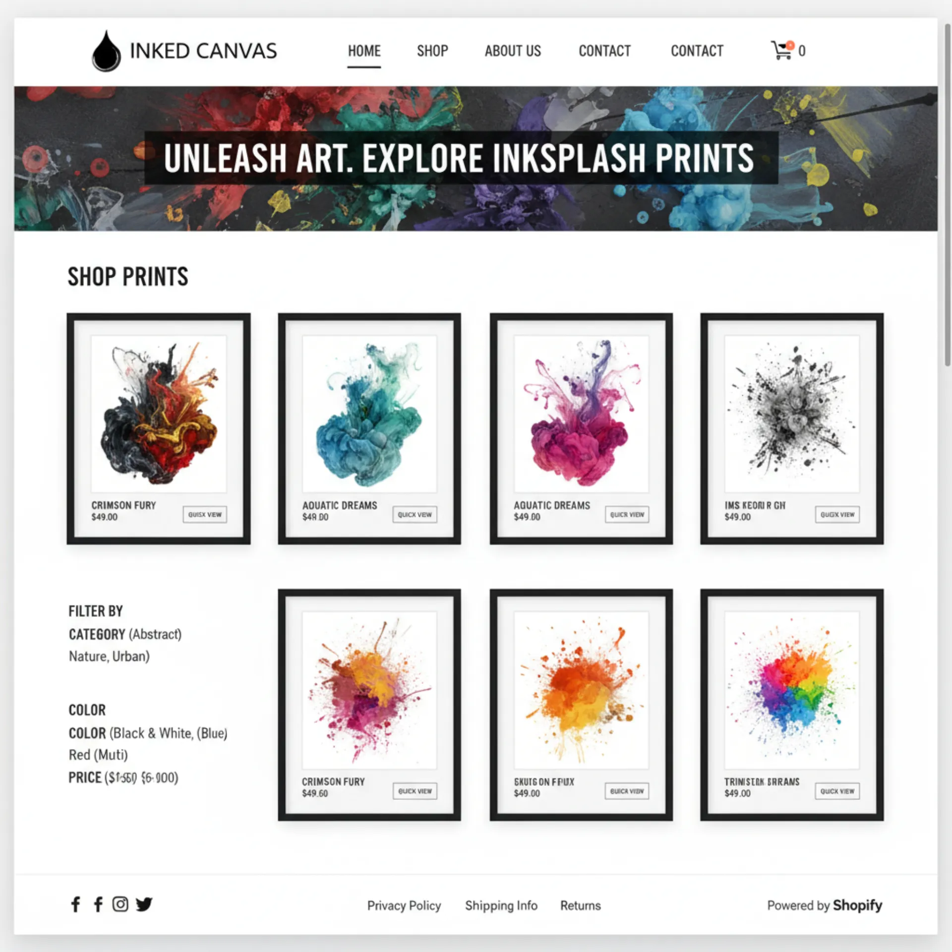 Inked Canvas Art Store